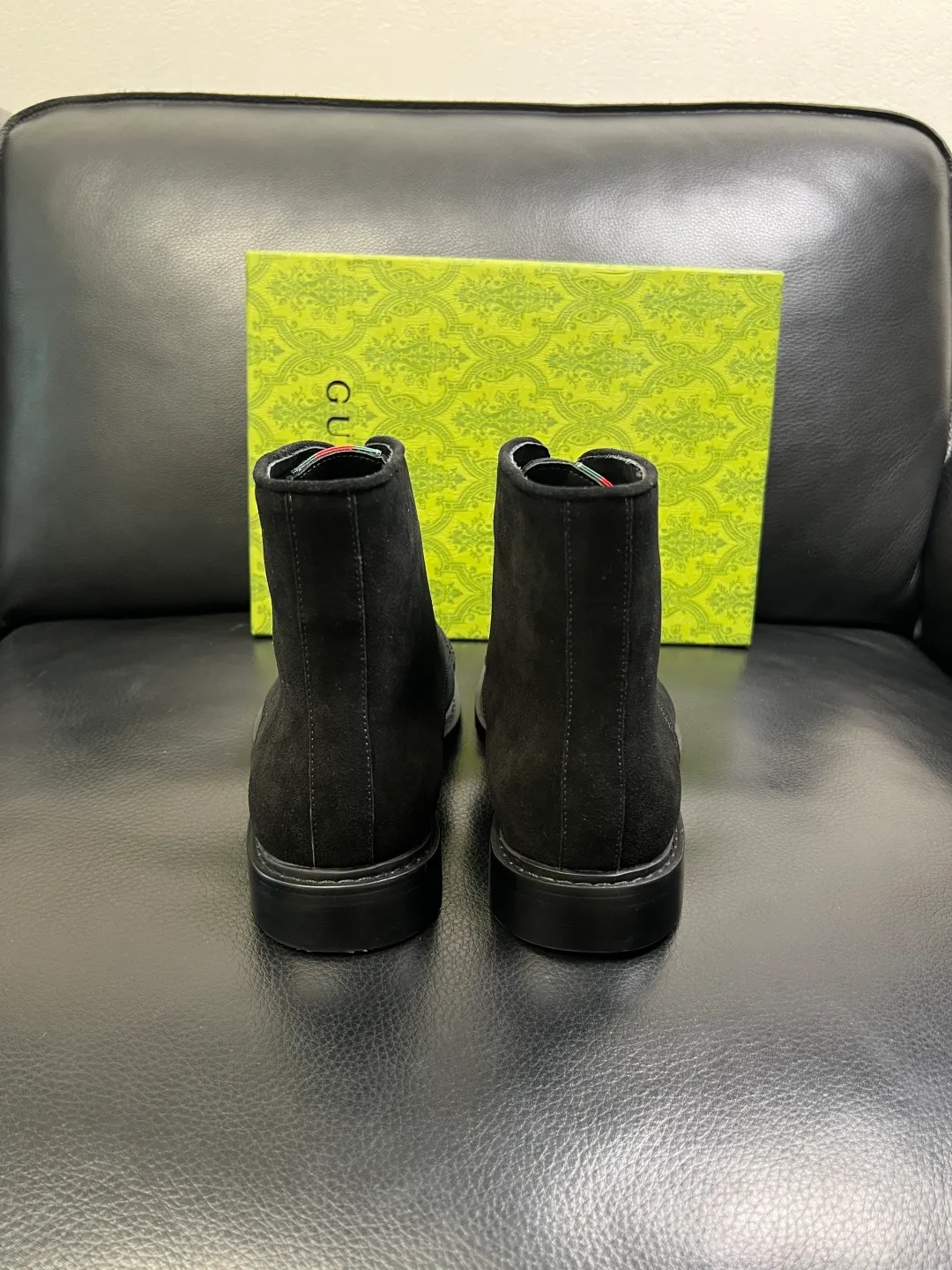 Men's shoes 💰900 Gucci High-quality top crafts Gucci Leather shoes and boots high-top series counter synchronization Original factory configuration, original cowhide imported from Italy, imported water-dyed cow lining, soles: original factory special supply original sole super comfortable, original factory and single goods High quality, welcome to compare and synchronization at the counter, code number 39-44 (customized 45)